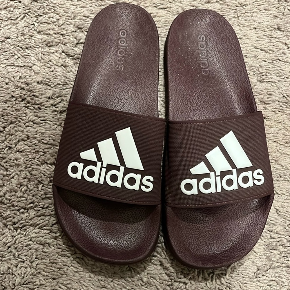 Adidas Slides Men’s Maroon and White